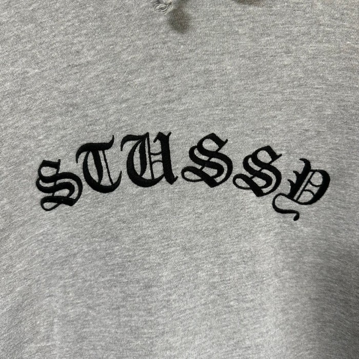 stussy ステューシー パーカー 刺繍ロゴ センターロゴ ARMY