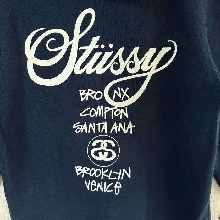 stussy ステューシー パーカー 両面ロゴ プリント | Vintage.City