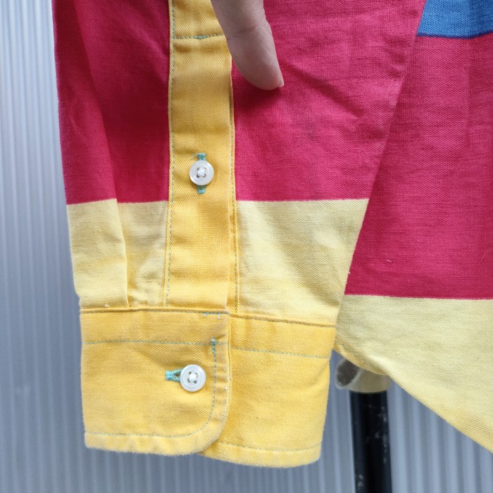 【80s90sUSA製】美品ラルフローレン マルチ ボーダー BDシャツ | Vintage.City 빈티지숍, 빈티지 코디 정보