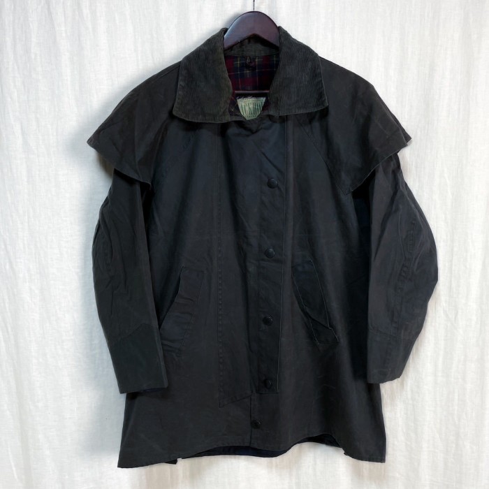 貴重 BARBOUR バブアー バックハウス オイルド フロックコート C38 黒