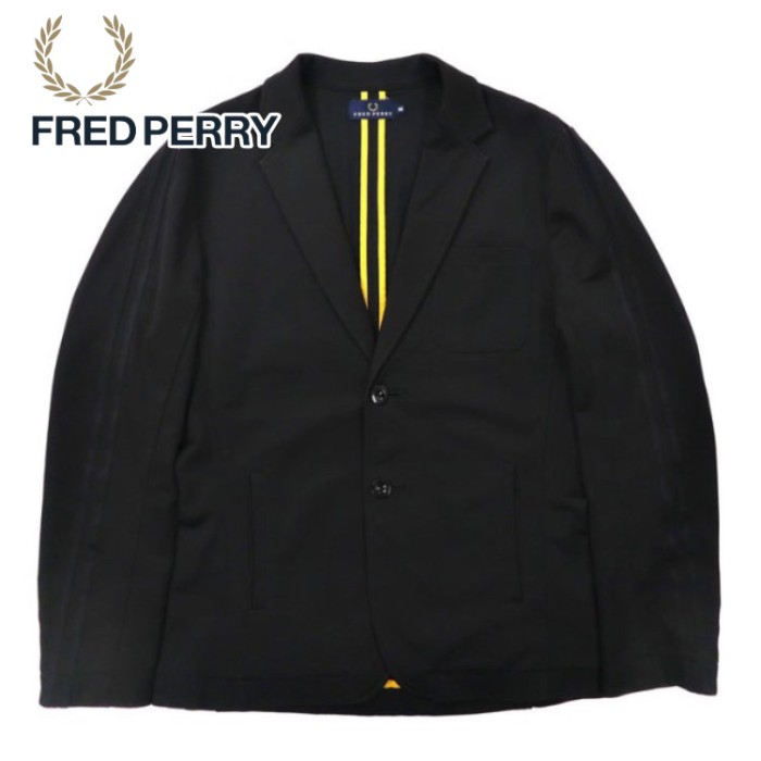 FRED PERRY 2Bテーラードジャケット M ブラック コットン ユニオン 