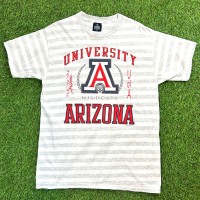 【Unisex】90s ARIZONA UNIVERSITY カレッジ Tシャツ / Made In USA Vintage ヴィンテージ ボーダー T-Shirt ティーシャツ メンズライク オーバーサイズ | Vintage.City 古着屋、古着コーデ情報を発信