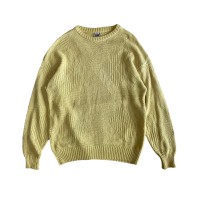 90's~ / mustard acrylic × cotton knit | Vintage.City 古着屋、古着コーデ情報を発信