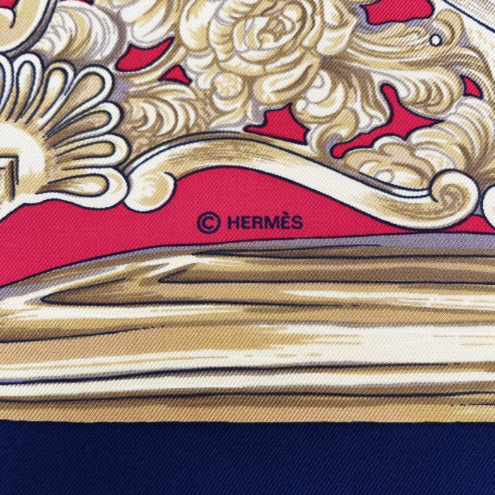 HERMES エルメス スカーフ カレ90 『ETRIERS(鎧・馬具柄)』 シルク ホワイト レッド ブラック ゴールド | Vintage.City 古着屋、古着コーデ情報を発信