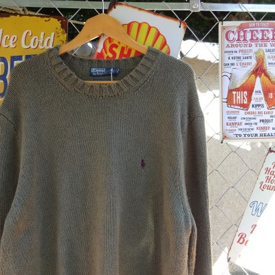 ラルフローレン ニット XL カーキ プルオーバー シンプル 刺繍ロゴ 長袖 8516 | Vintage.City 古着屋、古着コーデ情報を発信