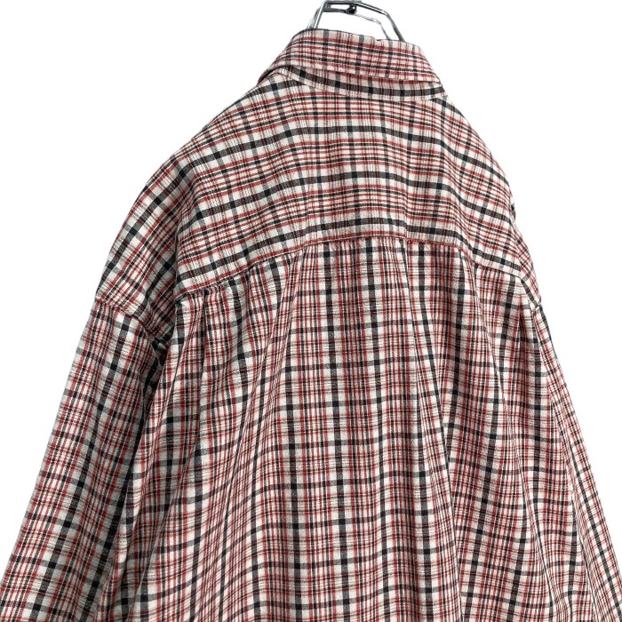 90s Eddie Bauer L/S BD cotton check shirt | Vintage.City 古着屋、古着コーデ情報を発信