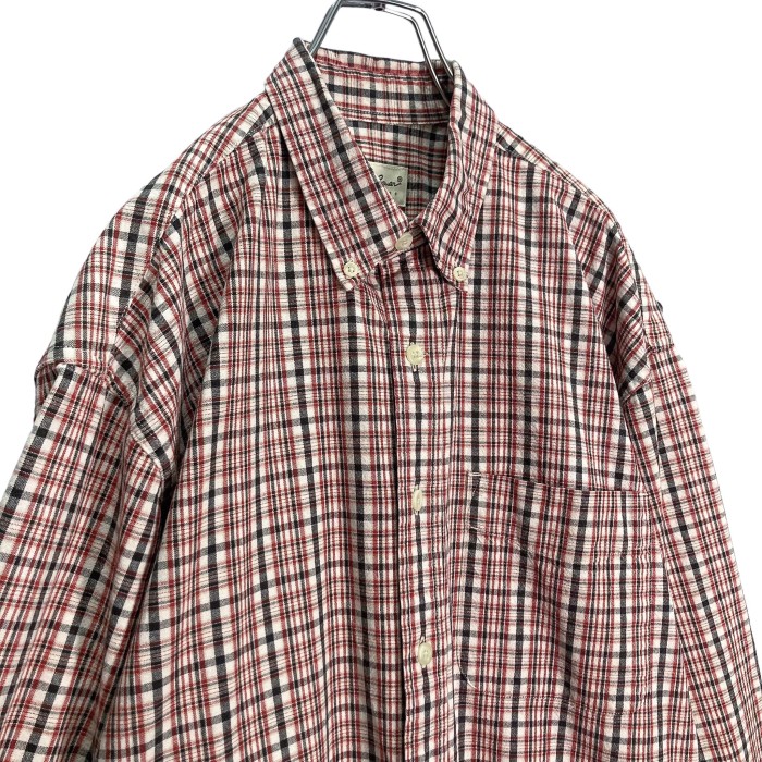 90s Eddie Bauer L/S BD cotton check shirt | Vintage.City 빈티지숍, 빈티지 코디 정보