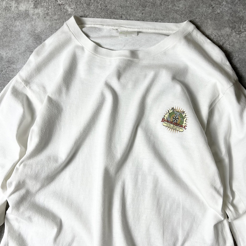 80s BANANA REPUBLIC TRAVEL&SAFARI ロゴ プリント 長袖 Tシャツ / 80