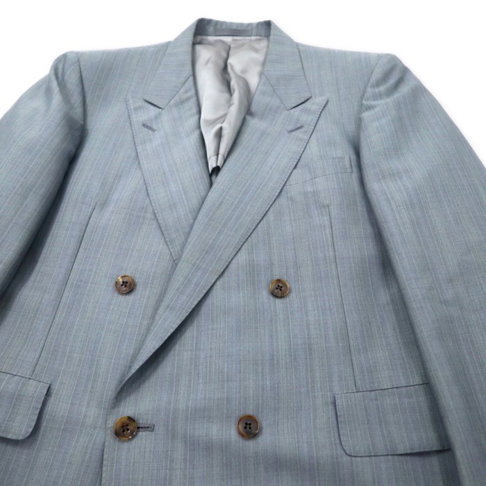 【極美品】バーバリーロンドン ダブル スーツ 高級紳士 ネイビー 濃紺 AB5