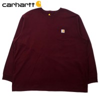carhartt ロングスリーブ ポケットTシャツ 2XL ボルドー コットン ORIGINAL FIT ビッグサイズ | Vintage.City 古着屋、古着コーデ情報を発信