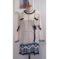 crochet tops / クロシェ編みトップス ブルー #1267 | Vintage.City 古着屋、古着コーデ情報を発信
