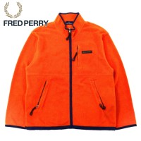 FRED PERRY フルジップ フリースジャケット L オレンジ ポリエステル ビッグサイズ | Vintage.City 古着屋、古着コーデ情報を発信