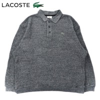 LACOSTE ポロニット セーター 5 グレー コットン ワンポイントロゴ 日本製 | Vintage.City 古着屋、古着コーデ情報を発信