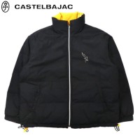 Castelbajac sport リバーシブル ダウンジャケット フリースジャケット 4 ブラック イエロー ポリエステル ビッグサイズ 90年代 | Vintage.City 古着屋、古着コーデ情報を発信