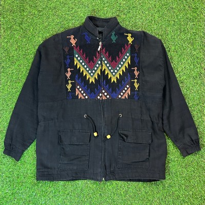 メキシコ製《US》ヴィンテージ 民族ネイティブ ジャケット 刺繍 メンズXL