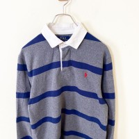 Polo by Ralph Lauren 刺繍ロゴ　ボーダー　ラガーシャツ | Vintage.City 古着屋、古着コーデ情報を発信