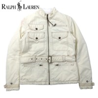 RALPH LAUREN サファリジャケット 9 ホワイト PRIMALOFT ナイロン 中綿 ベルト付き | Vintage.City 古着屋、古着コーデ情報を発信