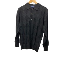 90’s美品BAY HILL CLASSICアーガイルデザインニットポロシャツ　黒　L | Vintage.City 古着屋、古着コーデ情報を発信