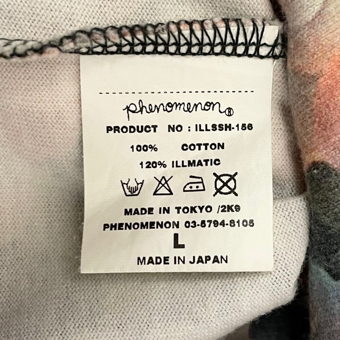 MADE IN JAPAN製 PHENOMENON 2009年モデル ウイルス柄プリントVネックTシャツ マルチカラー Lサイズ | Vintage.City 古着屋、古着コーデ情報を発信