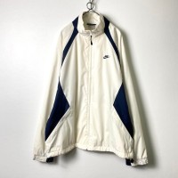 00s NIKE バイカラー ロゴ刺繍 ナイロンジャケット 紺白 L S269 | Vintage.City 古着屋、古着コーデ情報を発信