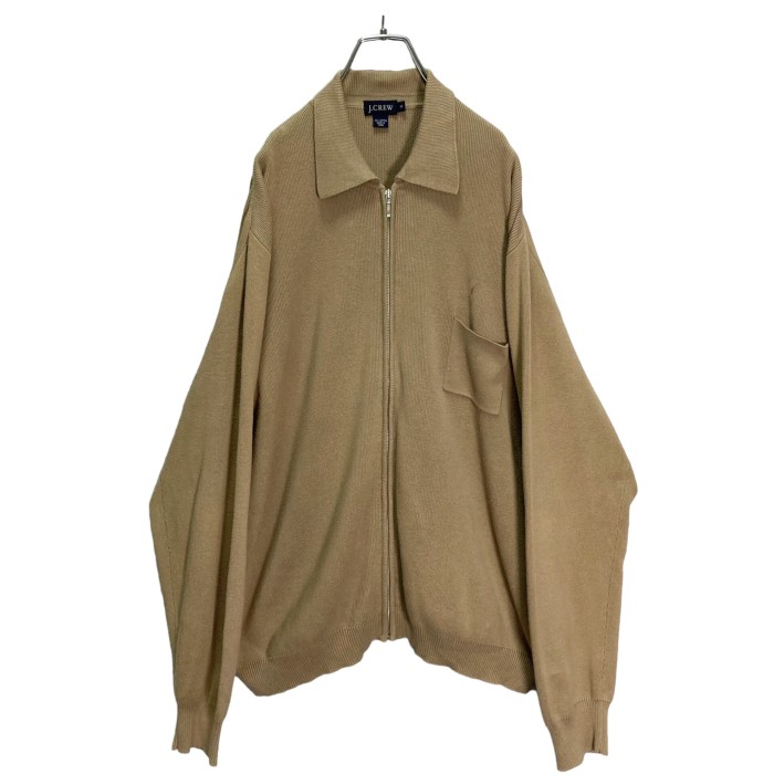 90-00s J.CREW zip-up cotton rib knit jacket | Vintage.City 빈티지숍, 빈티지 코디 정보