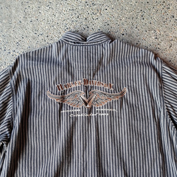 HARLEY-DAVIDSON ストライプシャツ used [209084] | Vintage.City Vintage Shops, Vintage Fashion Trends