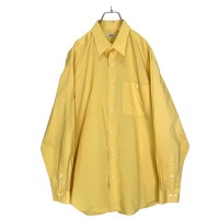 80s JUNMEN L/S yellow poplin shirt | Vintage.City 古着屋、古着コーデ情報を発信