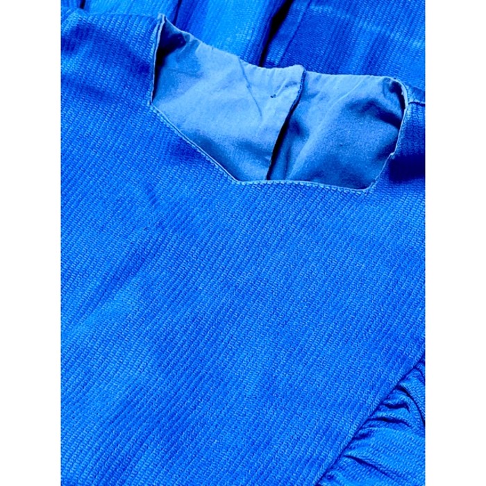 コーデュロイ フリル リボン ブルー 古着 ヴィンテージ ジャンパースカート | Vintage.City 빈티지숍, 빈티지 코디 정보