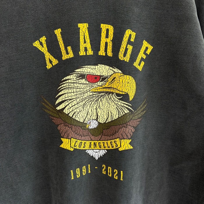 XLARGE エクストララージ スウェット バックロゴ イーグル ピグメント ...