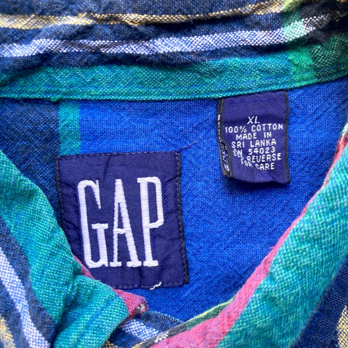 90’s GAP Cotton B.D Check Shirt | Vintage.City 古着屋、古着コーデ情報を発信