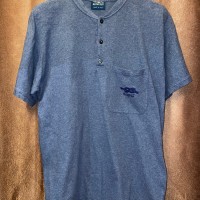 MADE IN ITALY製 ALBATROS ポケット付きヘンリーネックTシャツ ネイビー | Vintage.City 古着屋、古着コーデ情報を発信