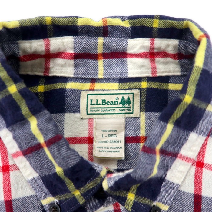L.L.Bean フランネル ボタンダウンシャツ L マルチカラー コットン チェック | Vintage.City 古着屋、古着コーデ情報を発信