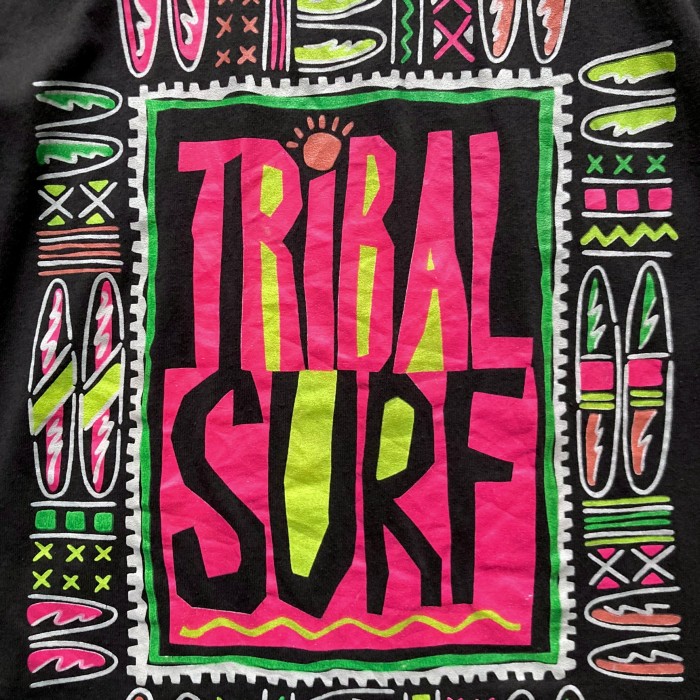80’s “TRIBAL SURF” Short Length Tee | Vintage.City 古着屋、古着コーデ情報を発信
