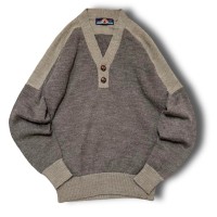 【Vintage】2トーンカラーヘンリーネックニットセーター | Vintage.City 古着屋、古着コーデ情報を発信