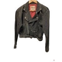 90’s SCEINICブラックデニムライダースジャケット M | Vintage.City 古着屋、古着コーデ情報を発信
