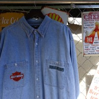 ハーレーダビッドソン デニムシャツ 2XL ブルー ワッペンロゴ スカル 胸ポケ 8536 | Vintage.City 古着屋、古着コーデ情報を発信