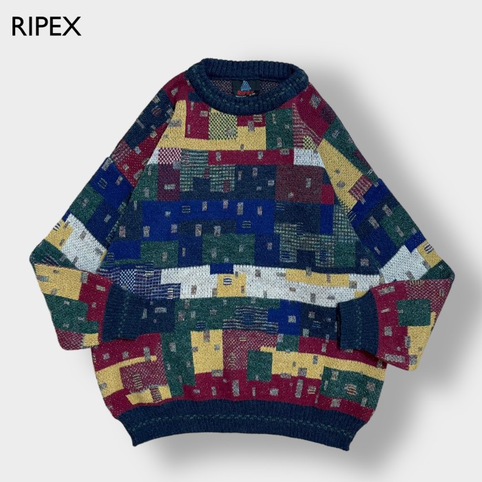RIPEX イタリア製 柄ニット 柄物 セーター デザインニット