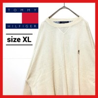 90s 古着 トミーヒルフィガー ニット セーター 旧ロゴ 刺繍ロゴ XL | Vintage.City 빈티지숍, 빈티지 코디 정보