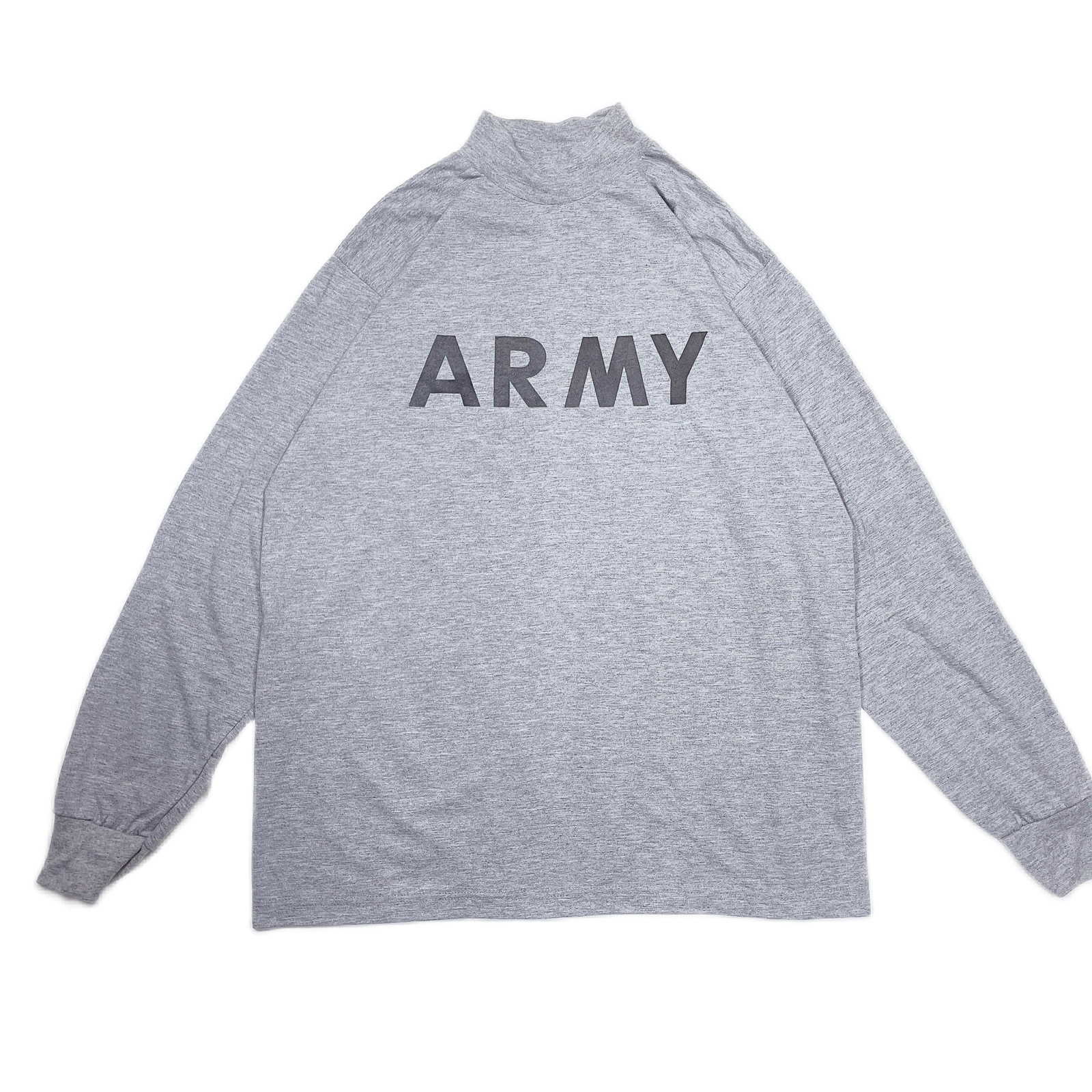 Lsize US ARMY mock neck TEE 23100226 米軍 アーミー ミリタリー ロン