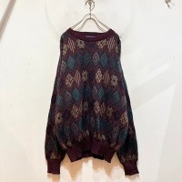“b.g.day” Pattern Knit 「MERINO WOOL」 | Vintage.City 古着屋、古着コーデ情報を発信