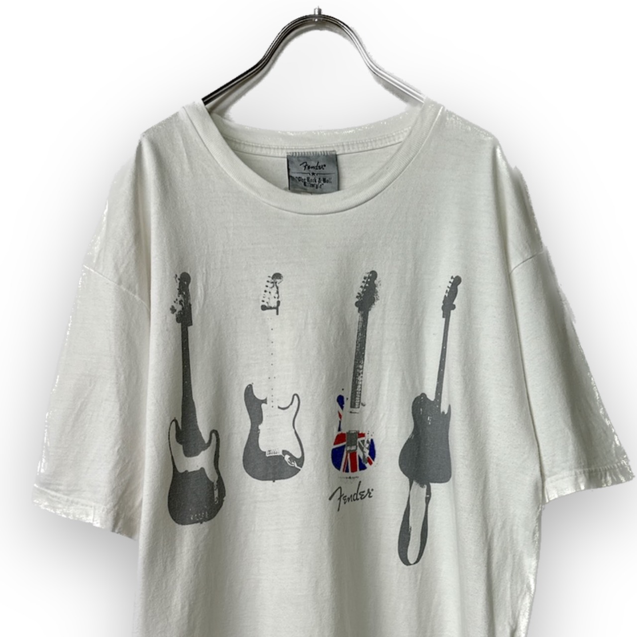 フェンダー ギター 音楽 サイズ：L Tシャツ 白 古着 | Vintage.City