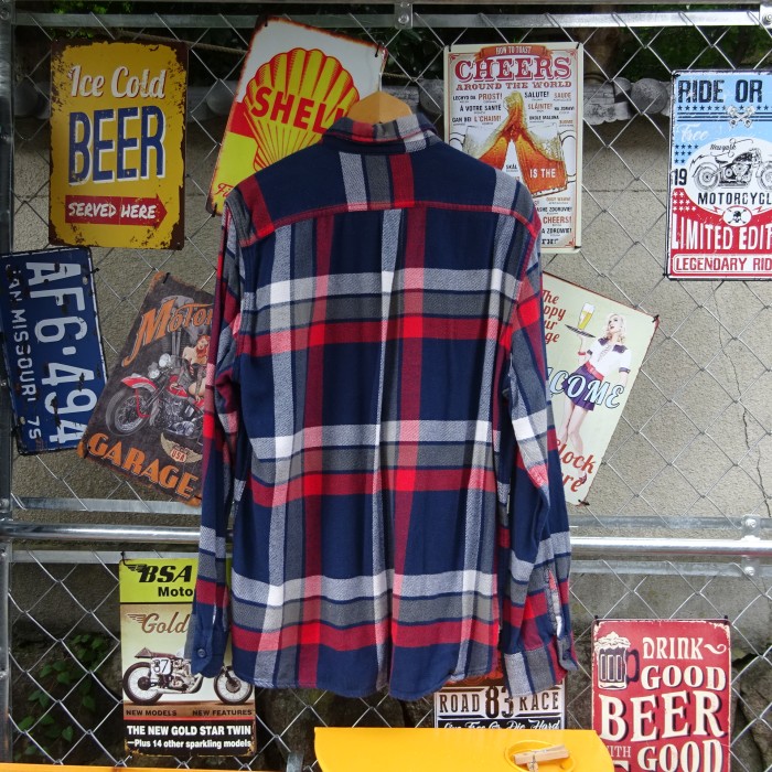 リーバイス ネルシャツ XL レッド ネイビー チェック 胸ポケット シンプル 8570 | Vintage.City 古着屋、古着コーデ情報を発信