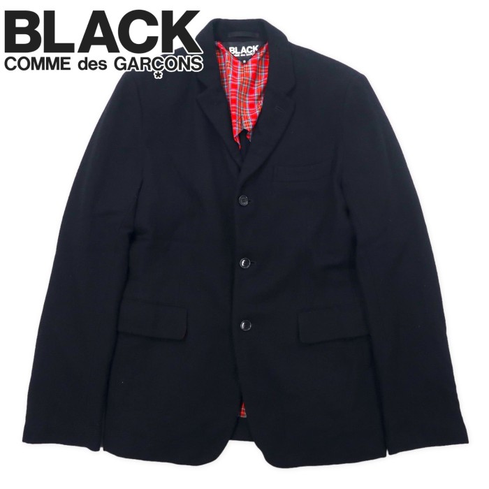 BLACK COMME des GARCONS 3B テーラードジャケット S ブラック ウール