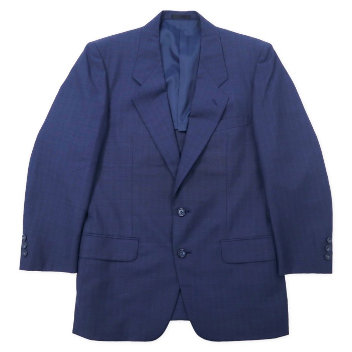 UOMO ANTONIO FUSCO ITALY 2B スーツ セットアップ 170 ネイビー チェック ウール ポリエステル | Vintage.City 古着屋、古着コーデ情報を発信