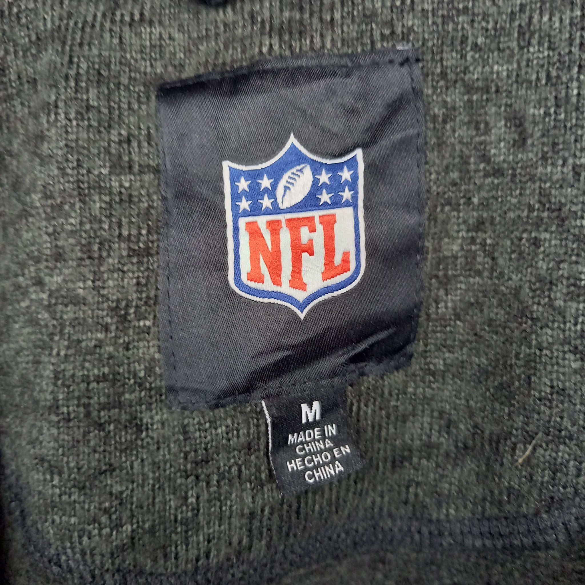NFL　カーディナルス　ジップアップ　ナイロンジャケット　刺繍ロゴ　グレー2XL