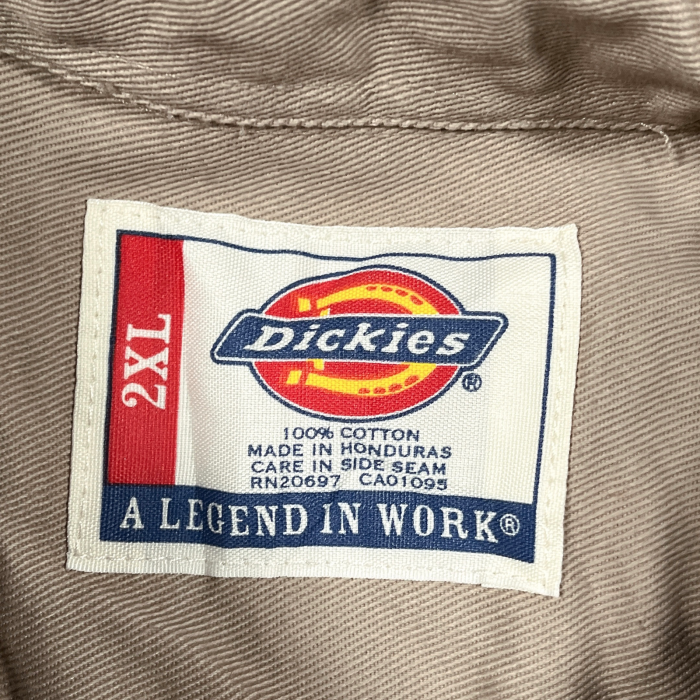 2XLsize Dickies work shirt 23100211 ディッキーズ ワークシャツ 長袖シャツ 無地 | Vintage.City 古着屋、古着コーデ情報を発信