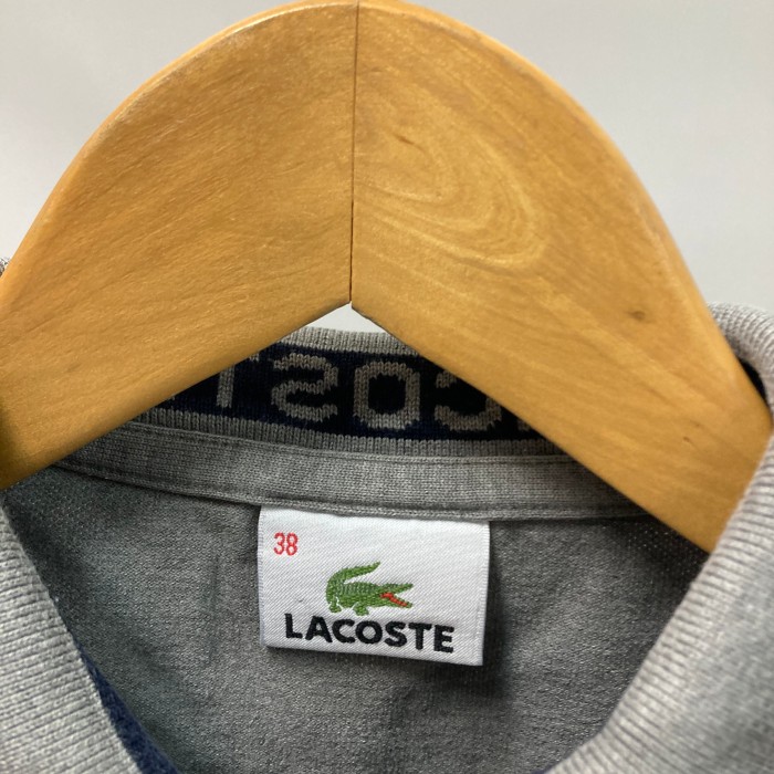 LACOSTEボーダー長袖鹿子ポロシャツ38 | Vintage.City 古着屋、古着コーデ情報を発信