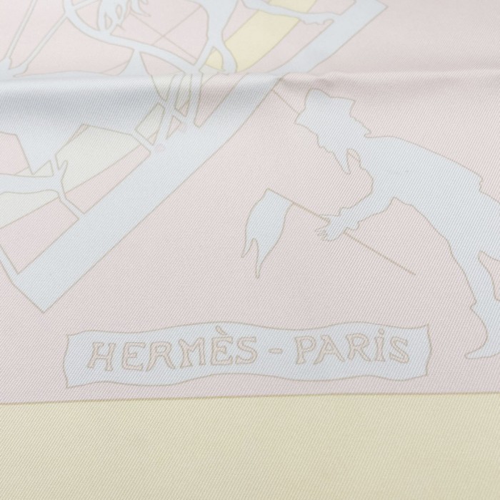 HERMES エルメス スカーフ カレ90 『JEUX D'OMBRES(影絵遊び)』 シルク パステルカラー | Vintage.City 빈티지숍, 빈티지 코디 정보