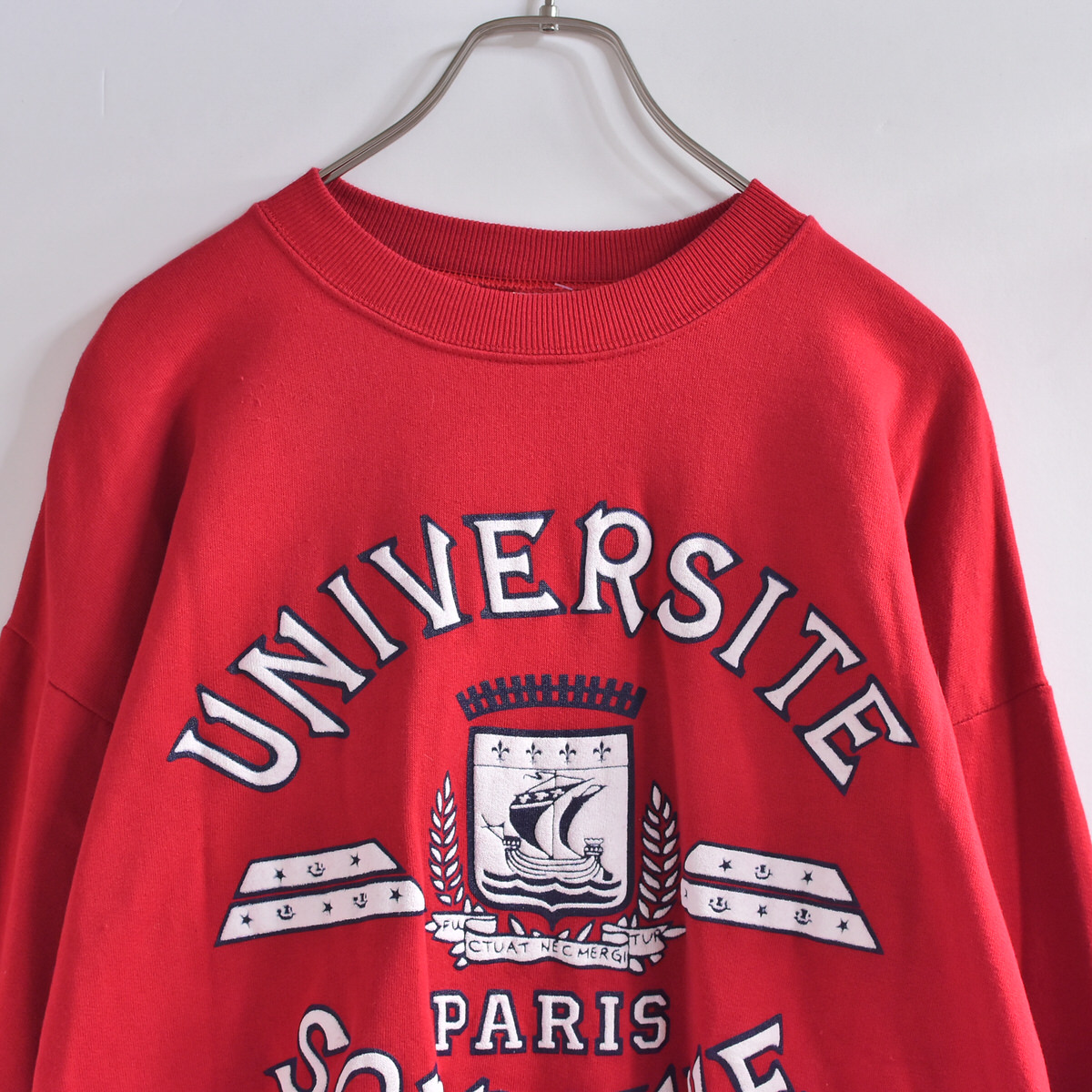 80〜90s フランス製 Univ.SORBONNE ソルボンヌ大学 カレッジロゴ