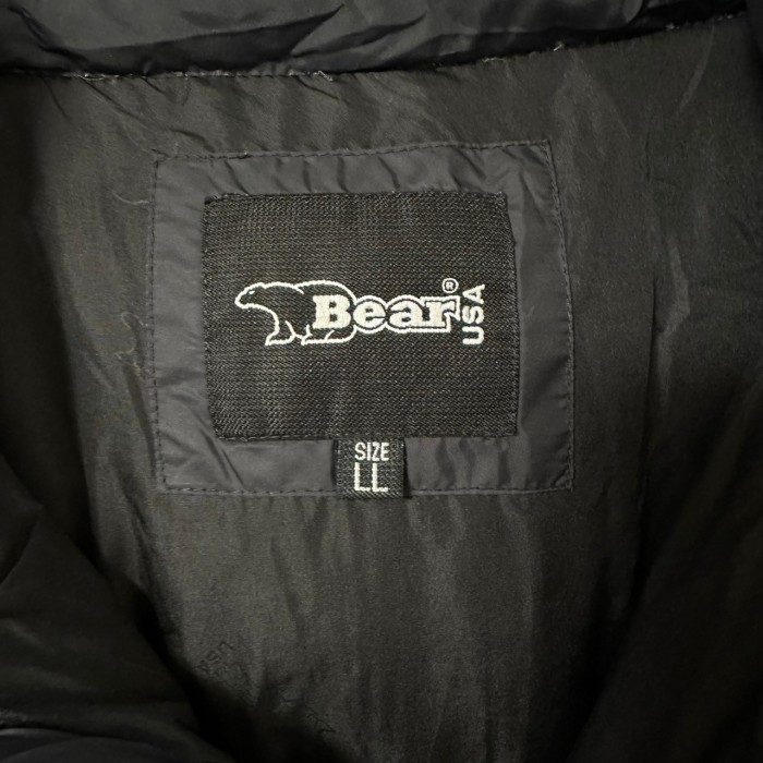 Bear ベアー ダウンジャケット XL 刺繍ロゴ ワンポイントロゴ 肉厚